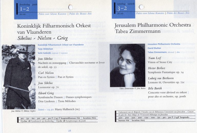 1996-02, Jerusalem Symphony, European Tour Plan